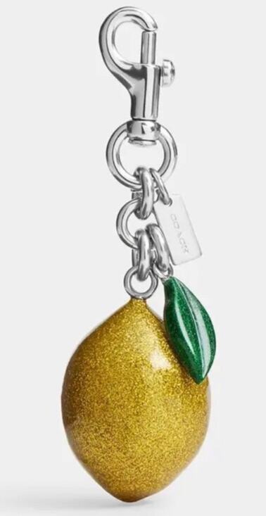 Coach Accessories - Coach Glittery Lemon Bag Charm NWT